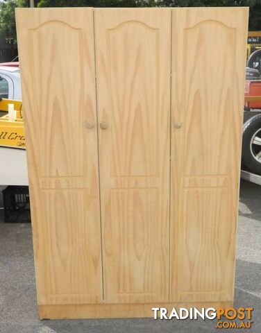 Solid 3 Door Storage Pantry Cupboard