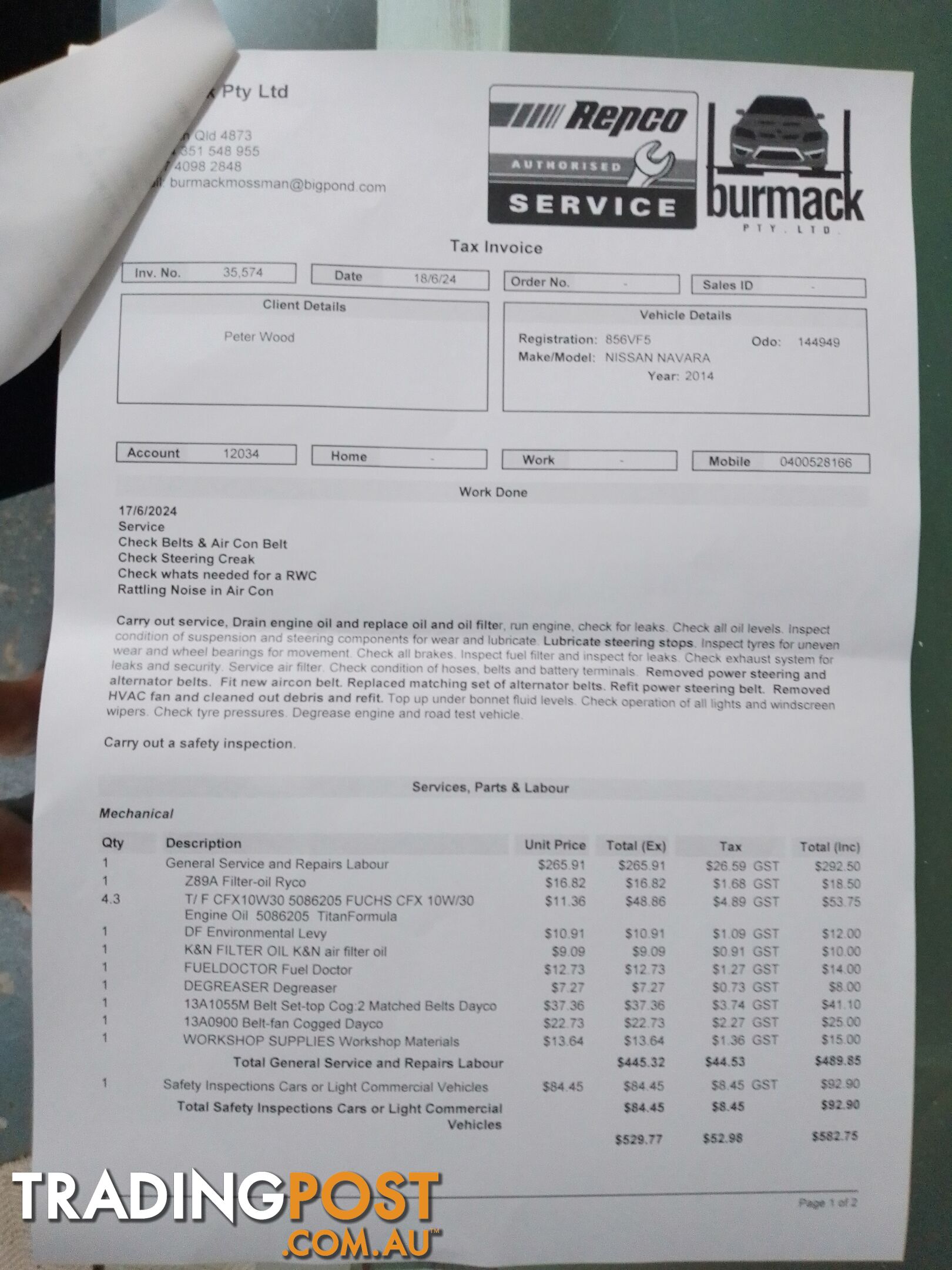 2014 Nissan Navara D22 ST Ute Manual