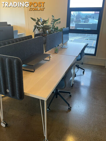 16 Office Desks (150cm X 75cm) + Dividers @$180 per unit
