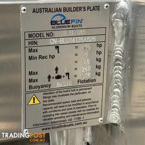 2025 BLUEFIN TREKKER BOAT 345 - photo 5 of 10