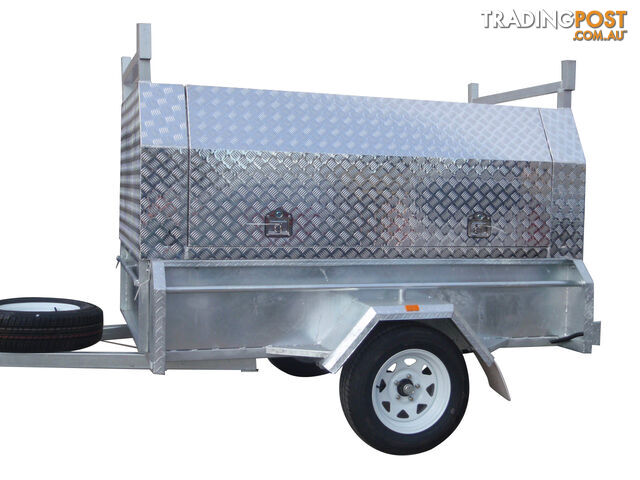 7x4 Single Axle With 410mm Deep Checker Plate Sides & Standard Aluminium Tradesman Canopy - photo 3 of 10