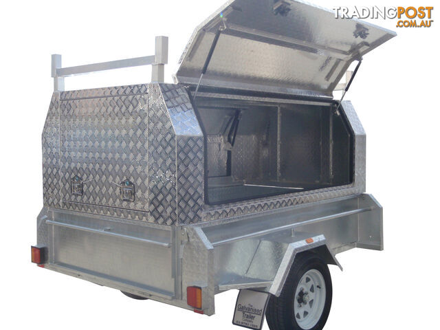 7x4 Single Axle With 410mm Deep Checker Plate Sides & Standard Aluminium Tradesman Canopy - photo 5 of 10
