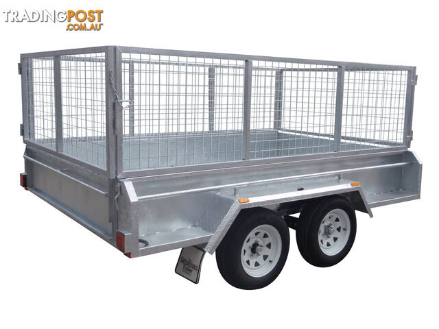 10x6 Tandem Heavy Duty Galvanised With 410mm Deep Checker Plate Sides & 800mm Removable Mesh Cage Including Front & Rear Gates - photo 2 of 9