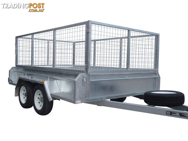 10x6 Tandem Heavy Duty Galvanised With 410mm Deep Checker Plate Sides & 800mm Removable Mesh Cage Including Front & Rear Gates - photo 3 of 9