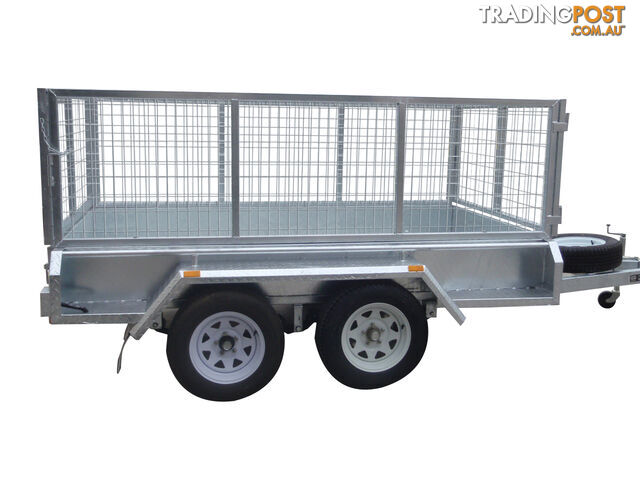 9x5 Tandem Heavy Duty Galvanised With 300mm Checker Plate Sides & 800mm Removable Mesh Cage Including Front & Rear Gates - photo 5 of 9