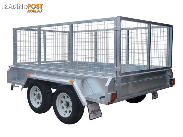 9x5 Tandem Heavy Duty Galvanised With 300mm Checker Plate Sides & 800mm Removable Mesh Cage Including Front & Rear Gates - photo 4 of 9