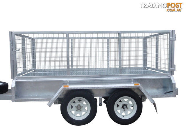 9x5 Tandem Heavy Duty Galvanised With 300mm Checker Plate Sides & 800mm Removable Mesh Cage Including Front & Rear Gates - photo 3 of 9