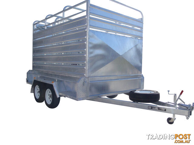 10x6 tandem Stock Cattle Trailer Heavy Duty Galvanised With Full Checker Plate Design & 410mm Deep sides - photo 4 of 11