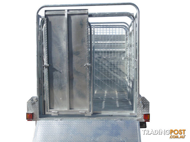 10x6 tandem Stock Cattle Trailer Heavy Duty Galvanised With Full Checker Plate Design & 410mm Deep sides - photo 5 of 11