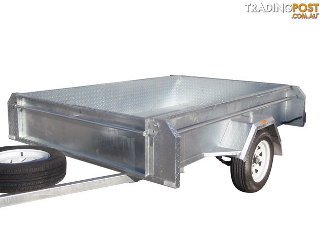8x5 Single Axle Heavy Duty Galvanised With Full Checker Plate Design & 410mm Deep Sides
