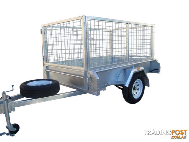 7X4 Single Axle Heavy Duty Galvanised With 800mm Removable Mesh Cage Including Front & Rear Gates - photo 5 of 8