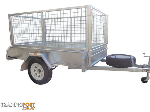 7X4 Single Axle Heavy Duty Galvanised With 800mm Removable Mesh Cage Including Front & Rear Gates - photo 4 of 8