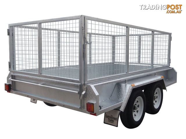10x5 Tandem Heavy Duty Galvanised With 300mm Checker Plate Sides & 800mm Removable Mesh Cage Including Front & Rear Gates - photo 5 of 9