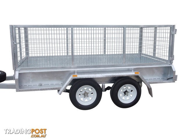 10x5 Tandem Heavy Duty Galvanised With 300mm Checker Plate Sides & 800mm Removable Mesh Cage Including Front & Rear Gates - photo 4 of 9
