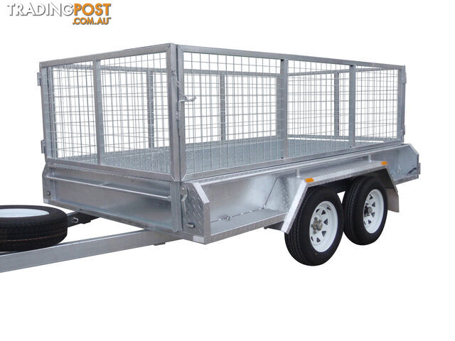 10x5 Tandem Heavy Duty Galvanised With 300mm Checker Plate Sides & 800mm Removable Mesh Cage Including Front & Rear Gates - photo 2 of 9