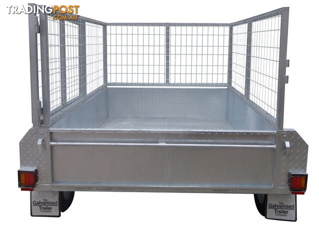 9x5 Tandem Heavy Duty Galvanised With 410mm Deep Checker Plate Sides & 800mm Removable Mesh Cage Including Front & Rear Gates - photo 5 of 6