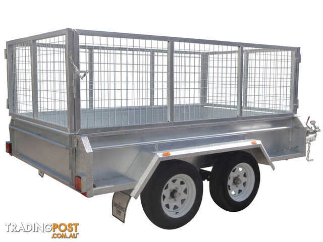 9x5 Tandem Heavy Duty Galvanised With 410mm Deep Checker Plate Sides & 800mm Removable Mesh Cage Including Front & Rear Gates - photo 4 of 6