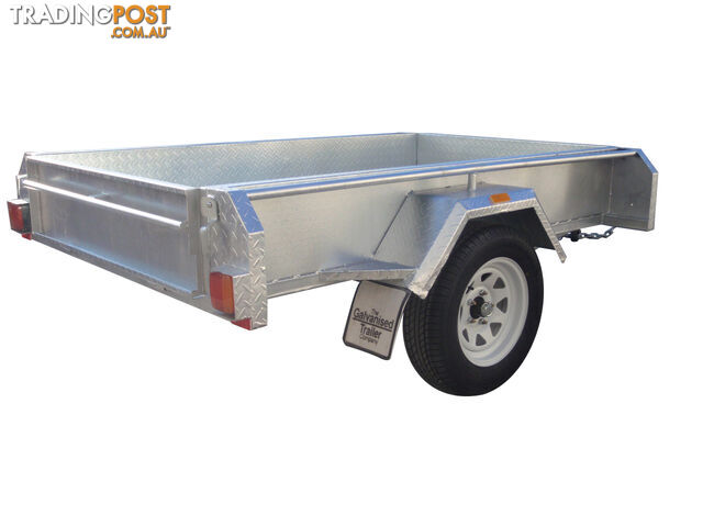 7X4 Single Axle Heavy Duty Galvanised With Full Checker Plate Design & 300mm Sides