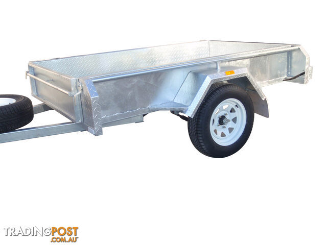 7X4 Single Axle Heavy Duty Galvanised With Full Checker Plate Design & 300mm Sides - photo 4 of 8