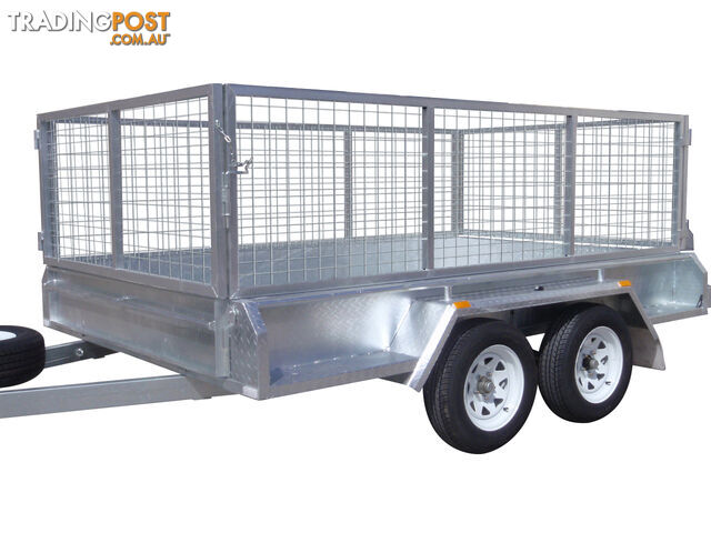 10x6 Tandem Heavy Duty Galvanised With 300mm Checker Plate Sides & 800mm Removable Mesh Cage Including Front & Rear Gates - photo 3 of 10