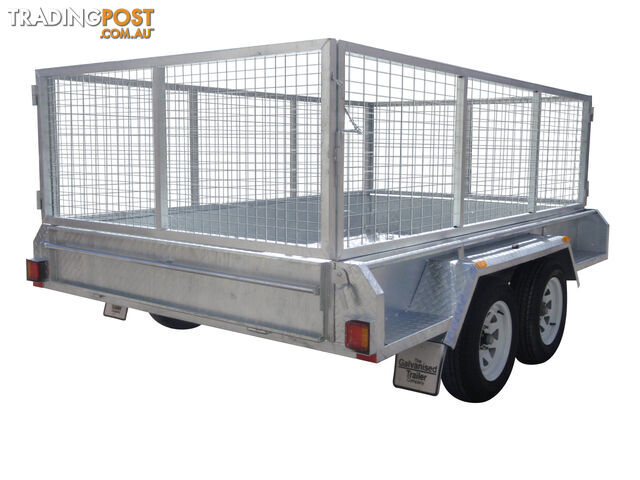 10x6 Tandem Heavy Duty Galvanised With 300mm Checker Plate Sides & 800mm Removable Mesh Cage Including Front & Rear Gates - photo 5 of 10