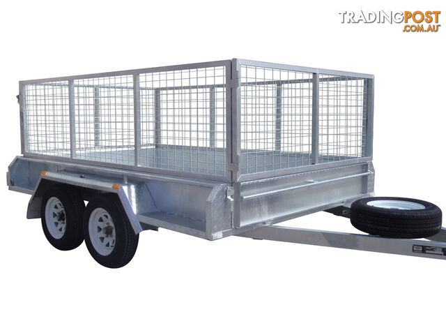 10x6 Tandem Heavy Duty Galvanised With 300mm Checker Plate Sides & 800mm Removable Mesh Cage Including Front & Rear Gates - photo 2 of 10