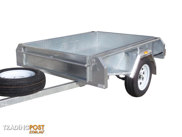 6X4 Single Axle Heavy Duty Galvanised With Full Checker Plate Design & 300mm Sides