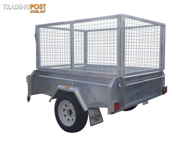 6X4 Single Axle Heavy Duty Galvanised With 800mm Removable Cage Including Front & Rear Gates