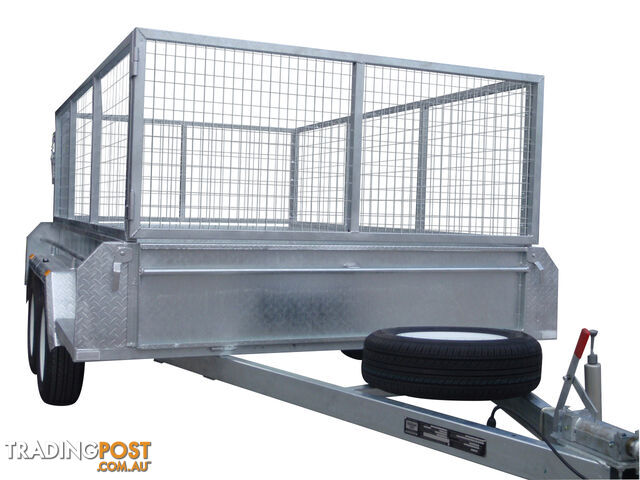 10x6 Tandem Heavy Duty Galvanised With 410mm Deep Checker Plate Sides & 1000mm Removable Mesh Cage Including Front & Rear Gates - photo 2 of 6