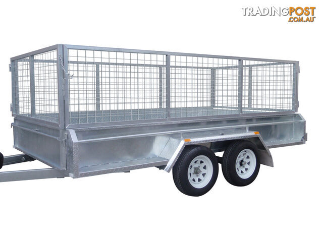 12x6 Tandem Heavy Duty Galvanised With 410mm Deep Checker Plate Sides & 1000mm Removable Mesh Cage Including Front & Rear Gates - photo 4 of 9