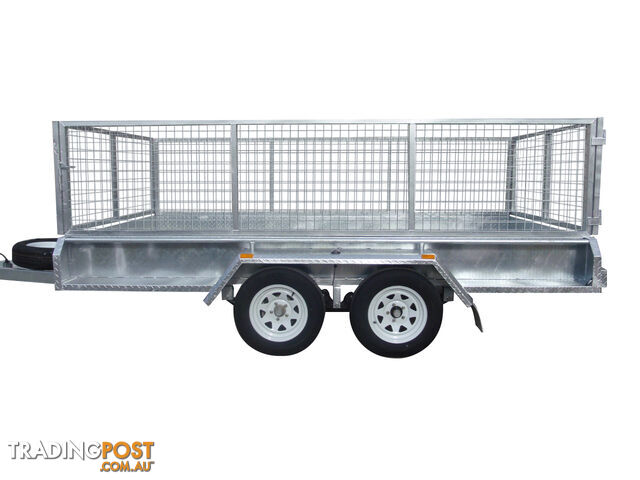 12x6 Tandem Heavy Duty Galvanised With 300mm Checker Plate Sides & 800mm Removable Mesh Cage Including Front & Rear Gates - photo 5 of 10