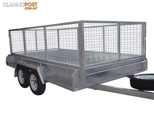 12x6 Tandem Heavy Duty Galvanised With 300mm Checker Plate Sides & 800mm Removable Mesh Cage Including Front & Rear Gates - photo 2 of 10