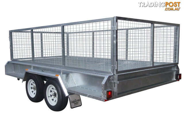 12x6 Tandem Heavy Duty Galvanised With 300mm Checker Plate Sides & 800mm Removable Mesh Cage Including Front & Rear Gates - photo 4 of 10