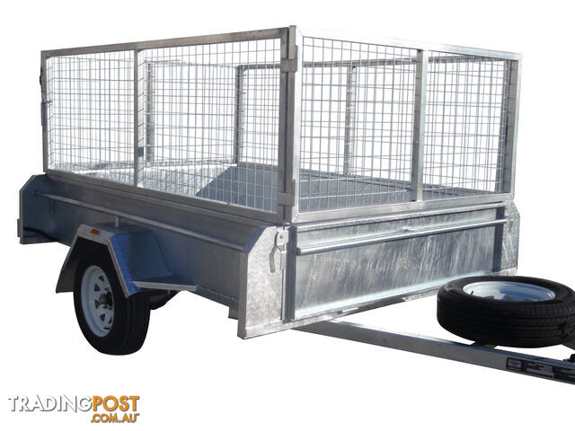 8x5 Single Axle Heavy Duty Galvanised With 800mm Removable Mesh Cage Including Front & Rear Gates - photo 2 of 8
