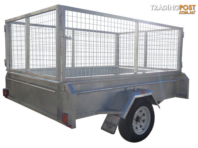 8x5 Single Axle Heavy Duty Galvanised With 800mm Removable Mesh Cage Including Front & Rear Gates - photo 4 of 8