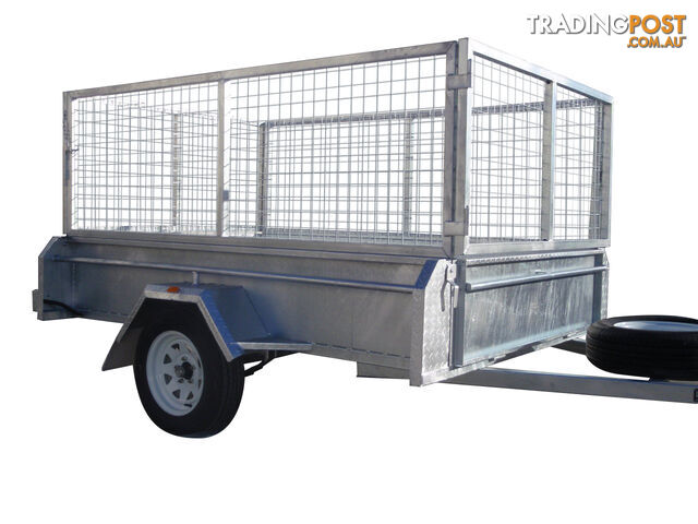 8x5 Single Axle Heavy Duty Galvanised With 800mm Removable Mesh Cage Including Front & Rear Gates - photo 5 of 8
