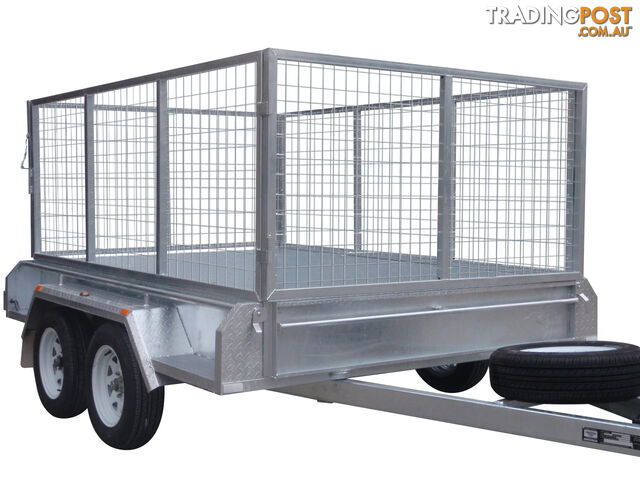 9x6 Tandem Heavy Duty Galvanised With 300mm Checker Plate Sides & 1000mm Removable Mesh Cage Including Front & Rear Gates - photo 4 of 9