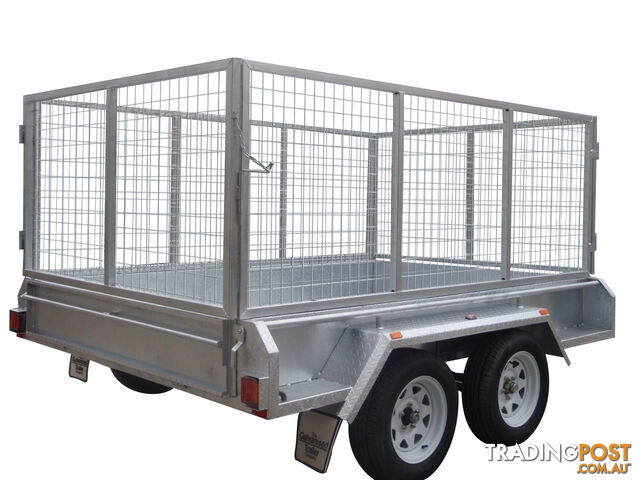 9x6 Tandem Heavy Duty Galvanised With 300mm Checker Plate Sides & 1000mm Removable Mesh Cage Including Front & Rear Gates - photo 5 of 9