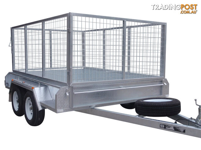 9x6 Tandem Heavy Duty Galvanised With 300mm Checker Plate Sides & 1000mm Removable Mesh Cage Including Front & Rear Gates - photo 3 of 9