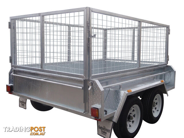 8x5 Tandem Heavy Duty Galvanised With 410mm Deep Checker Plate Sides & 800mm Removable Mesh Cage Including Front & Rear Gates - photo 5 of 9