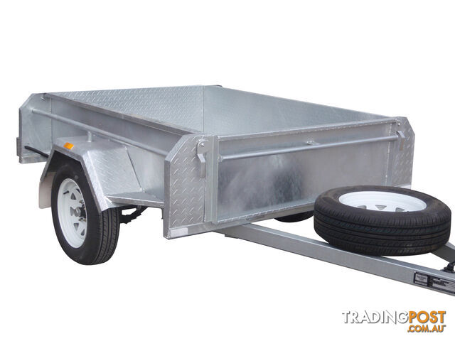 6x4 Single Axle Heavy Duty Galvanised With Full Checker Plate Design & Deep 410mm Sides - photo 5 of 8