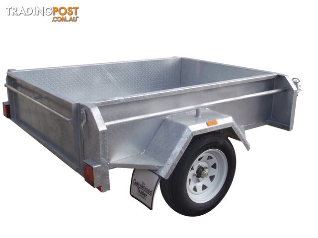 6x4 Single Axle Heavy Duty Galvanised With Full Checker Plate Design & Deep 410mm Sides