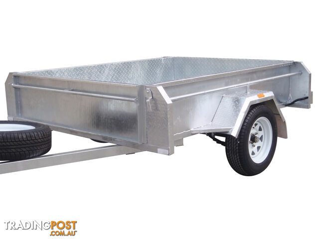 7x5 Single Axle Heavy Duty Galvanised With Full Checker Plate Design & Deep 410mm Sides