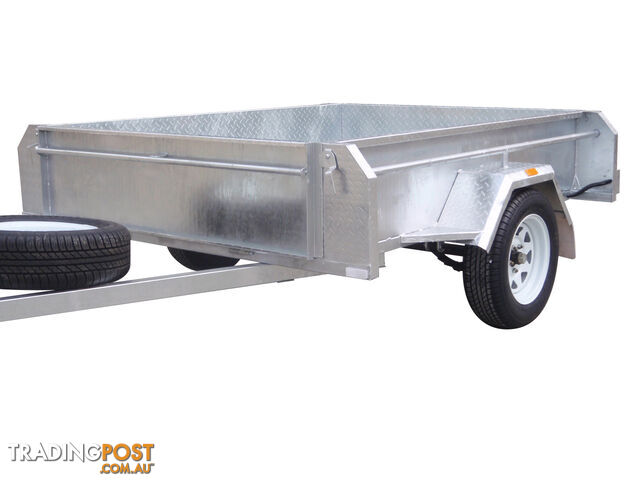 7x5 Single Axle Heavy Duty Galvanised With Full Checker Plate Design & Deep 410mm Sides - photo 5 of 8