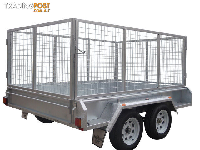 10x6 Tandem Heavy Duty Galvanised With 300mm Checker Plate Sides & 1000mm Removable Mesh Cage Including Front & Rear Gates - photo 3 of 8