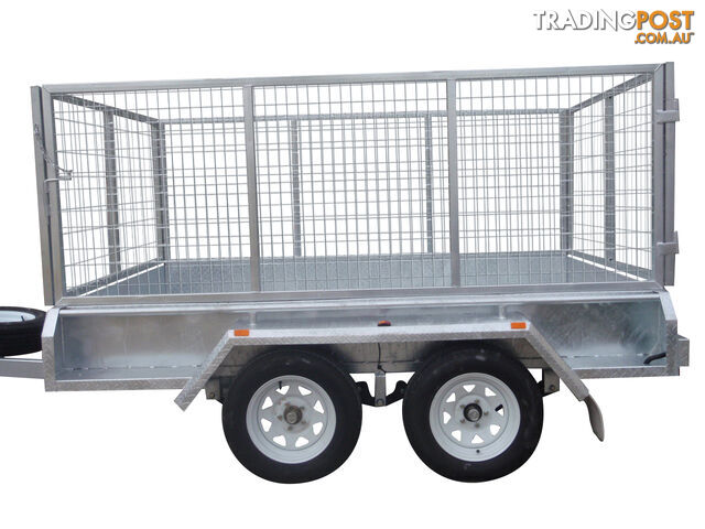 10x6 Tandem Heavy Duty Galvanised With 300mm Checker Plate Sides & 1000mm Removable Mesh Cage Including Front & Rear Gates - photo 4 of 8
