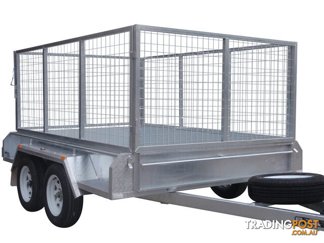 10x6 Tandem Heavy Duty Galvanised With 300mm Checker Plate Sides & 1000mm Removable Mesh Cage Including Front & Rear Gates - photo 2 of 8