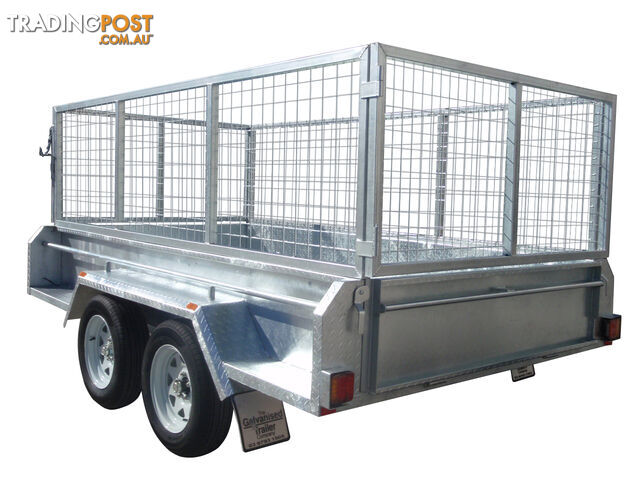 10x5 Tandem Heavy Duty Galvanised With 410mm Deep Checker Plate Sides & 800mm Removable Mesh Cage Including Front & Rear Gates - photo 4 of 18