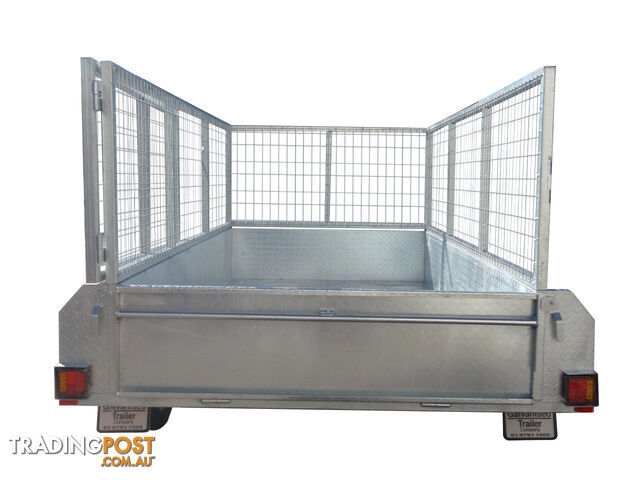 10x5 Tandem Heavy Duty Galvanised With 410mm Deep Checker Plate Sides & 800mm Removable Mesh Cage Including Front & Rear Gates - photo 5 of 18