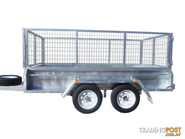 10x5 Tandem Heavy Duty Galvanised With 410mm Deep Checker Plate Sides & 800mm Removable Mesh Cage Including Front & Rear Gates - photo 2 of 18